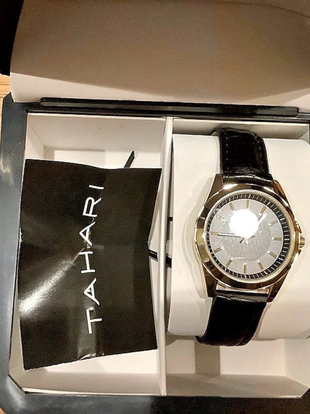 Tahari Black & Gold Watch NWT